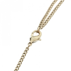 مملوكة مسبقًا Chanel CC Crystal Gold Tone Pendant Necklace