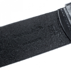 Pre Owned Chanel Black Leather Belt Size 85CM
