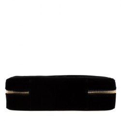 Pre Owned Chanel Black Velvet CC Jewelry Travel Case