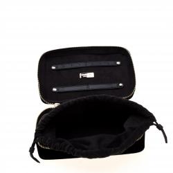 Pre Owned Chanel Black Velvet CC Jewelry Travel Case