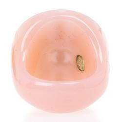 Pre Owned Chanel Crystal Pink Resin Ring Size 54