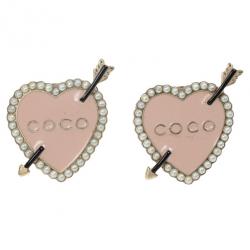 Chanel Coco Heart and Arrow Earrings