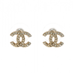 Chanel Silver Metal And Strass Mini CC Stud Earrings 2007 Available For  Immediate Sale At Sothebys