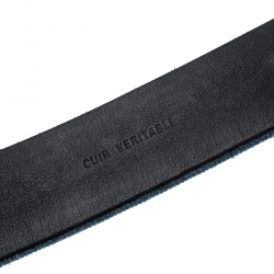 Pre Owned Chanel Blue Denim CC Buckle Belt 80CM