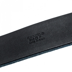 Pre Owned Chanel Blue Denim CC Buckle Belt 80CM