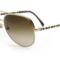 Pre Owned Chanel 4194-Q Chain Link Woman Aviators