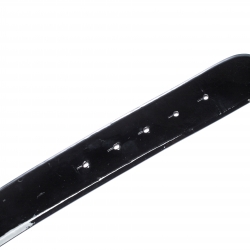 مملوكة مسبقًا Chanel Black Patent Leather Embellished Buckle Belt 80cm