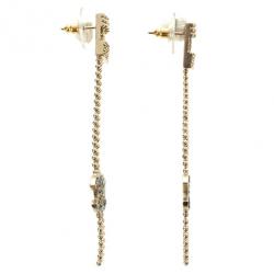 Pre Owned Chanel Pendant CC Crystal Earrings
