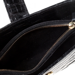 مملوكة مسبقًا جراب آيفون شانيل بسلسلة جلد تمساح أسود