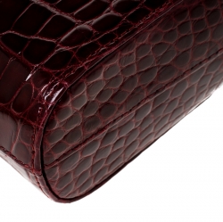 Pre Owned جراب آيفون شانيل جلد تمساح أحمر