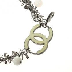 Pre Owned Chanel White Beaded Necklace / Belt 