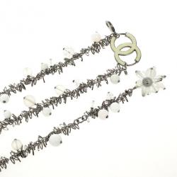 Pre Owned Chanel White Beaded Necklace / Belt 