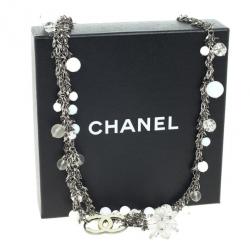 Pre Owned Chanel White Beaded Necklace / Belt 
