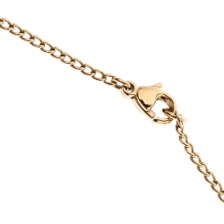 مملوكة مسبقًا Chanel CC Logo Charm Gold Tone Necklace