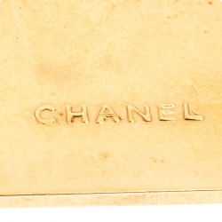 Pre Owned بروش شانيل امبلوري ايناميل ذهبي 