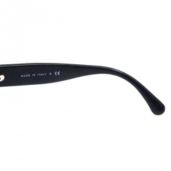 Pre Owned Chanel Black/Grey Gradient 5404Q Leather Oval Sunglasses