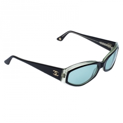 Chanel Oval Sunglasses - Acetate, Black - Polarized - UV Protected - Women's Sunglasses - 9135 C501/71