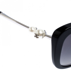 Chanel Black 5339-H Pearl Oversize Sunglasses