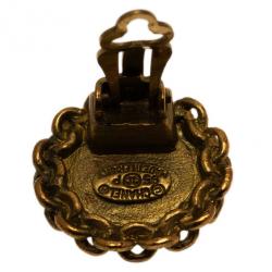 Pre Owned Chanel Vintage CC Gold-Tone Earrings