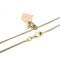 Pre Owned Chanel CC pink Chanel Envelope Pendant Necklace