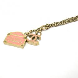 Pre Owned Chanel CC pink Chanel Envelope Pendant Necklace