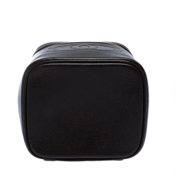 مملوكة مسبقًا حقيبة شانيل "فانيتي" شكل علبة جلد كافيار بني داكن