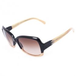 Pre Owned Chanel Havana Beige 5177 Rectangle Womens Sunglasses
