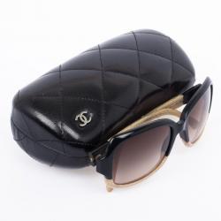 Pre Owned Chanel Havana Beige 5177 Rectangle Womens Sunglasses