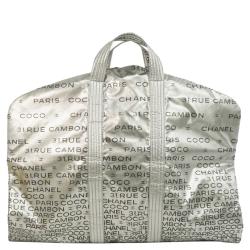 Chanel Silver Nylon 31.Rue Cambon Garment Bag Chanel