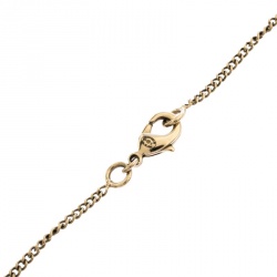 Pre Owned قلادة شانيل CC دلاية لون ذهبي لؤلؤ صناعي 