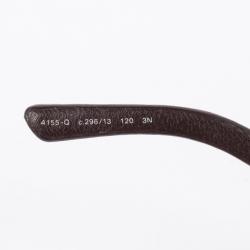 Pre Owned Chanel Brown Quilted Leather 4155-Q Women Shield Sunglasses