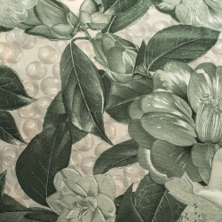 Pre Owned وشاح شانيل حرير مطبوع أخذر ساغ مربع مطبوع