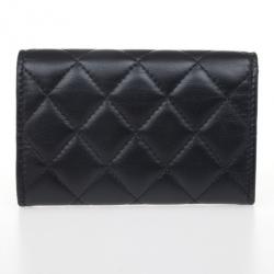 Chanel Black Quilted Classic Lambskin Card Holder