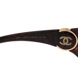 Pre Owned Chanel 6030 Brown Frame CC Logo Women Sunglasses