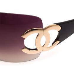 Pre Owned Chanel CC Logo Shield Womens Sunglasses