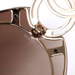 مملوكة مسبقًا Chanel Brown 'CC' Logo Sheild Womens Sunglasses