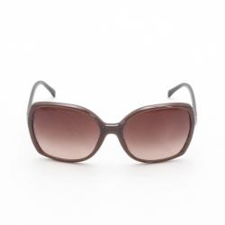 مملوكة مسبقًا Chanel Brown Oval Plastic Sunglasses 