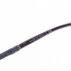 مملوكة مسبقًا Chanel Silver and Denim Aviator Sunglasses