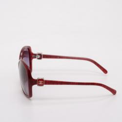 Chanel Red Oversized CC Logo Sunglasses 5174