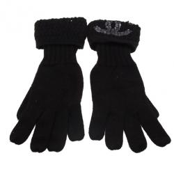 Chanel Black CC Cashmere Gloves