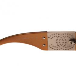 Pre Owned Chanel Gold and Black 4154 Shield Sunglasses