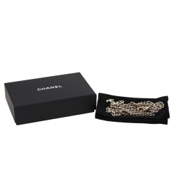 مملوكة مسبقًا Chanel Silver Tone Enamel CC Charm Chain Belt