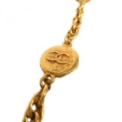 Pre Owned Chanel Vintage Gold Tone Long Necklace