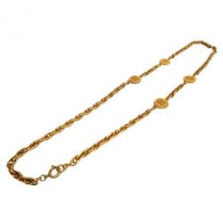 Pre Owned Chanel Vintage Gold Tone Long Necklace