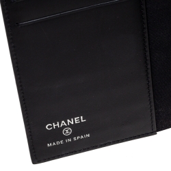 Pre Owned Chanel Black Caviar Leather CC Timeless Passport Holder Cover 