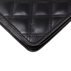 Chanel Black Quilted Leather CC Phone Holder with Chain 