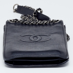Pre Owned Chanel Black Leather CC Crossbody Phone Holder