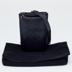 Pre Owned Chanel Black Leather CC Crossbody Phone Holder