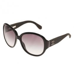 Pre Owned Chanel Black Denim CC Sunglasses