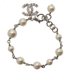 Cc pearl bracelet Chanel White in Pearl - 23047176
